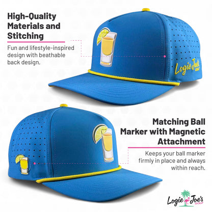 Aerobic Angel Golf Hat | Snapback Cap | Built-in Magnetic Ball Marker Holder + Marker Included | Adjustable | Yoga
