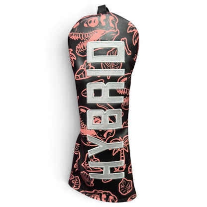 "Fossil Fairways" Hybrid Headcover – Premium Faux Leather Hybrid Cover – Elastic Fit – Embroidered Letters