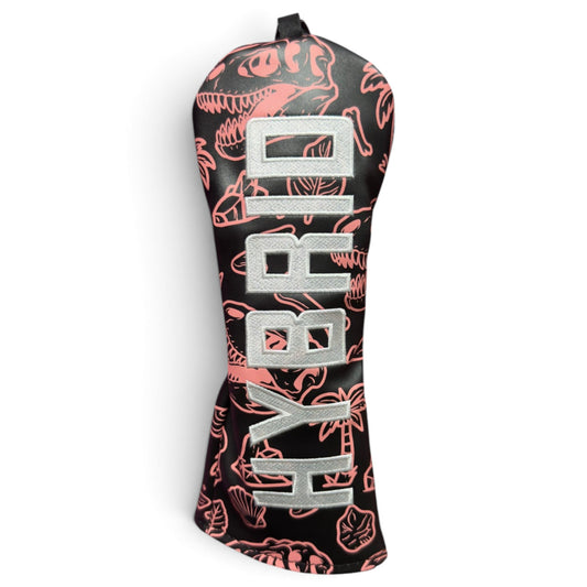 "Fossil Fairways" Hybrid Headcover – Premium Faux Leather Hybrid Cover – Elastic Fit – Embroidered Letters