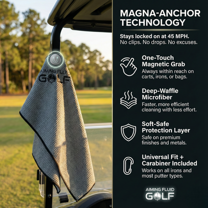 Magna-Anchor™ Magnetic Golf Towel – The 40 (16×40)