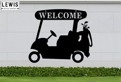 Golf Cart Welcome Sign
