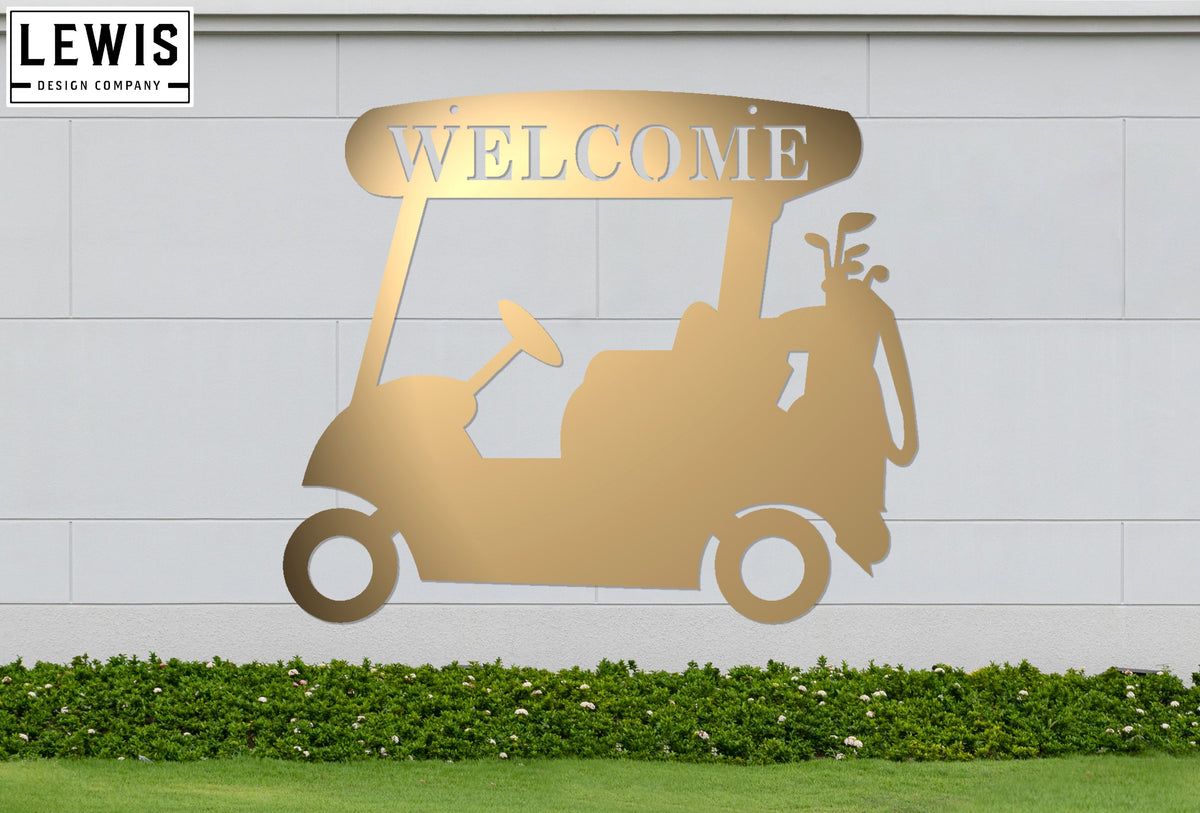 Golf Cart Welcome Sign