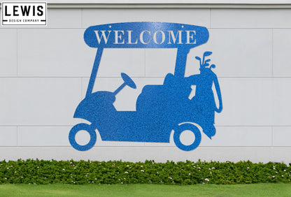 Golf Cart Welcome Sign