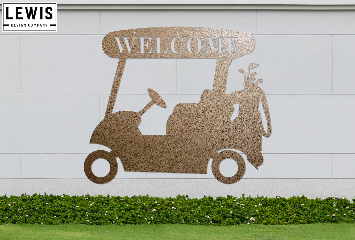 Golf Cart Welcome Sign