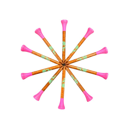 Lollipop Premium Wooden Golf Tees | 2 3/4” Standard Size | 45 Pack Set | Durable Painted Wood Tees | Unique Designs