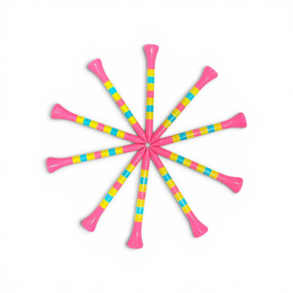 Pink Lemonade Premium Wooden Golf Tees | 2 3/4” Standard Size | 45 Pack Set | Durable Painted Wood Tees | Unique Designs