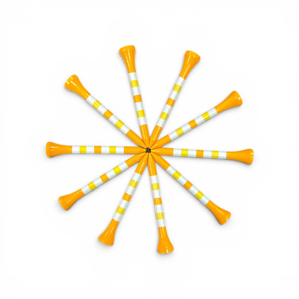 Orange Cream Premium Wooden Golf Tees | 2 3/4” Standard Size | 45 Pack Set | Durable Painted Wood Tees | Unique Designs