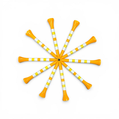 Orange Cream Premium Wooden Golf Tees | 2 3/4” Standard Size | 45 Pack Set | Durable Painted Wood Tees | Unique Designs