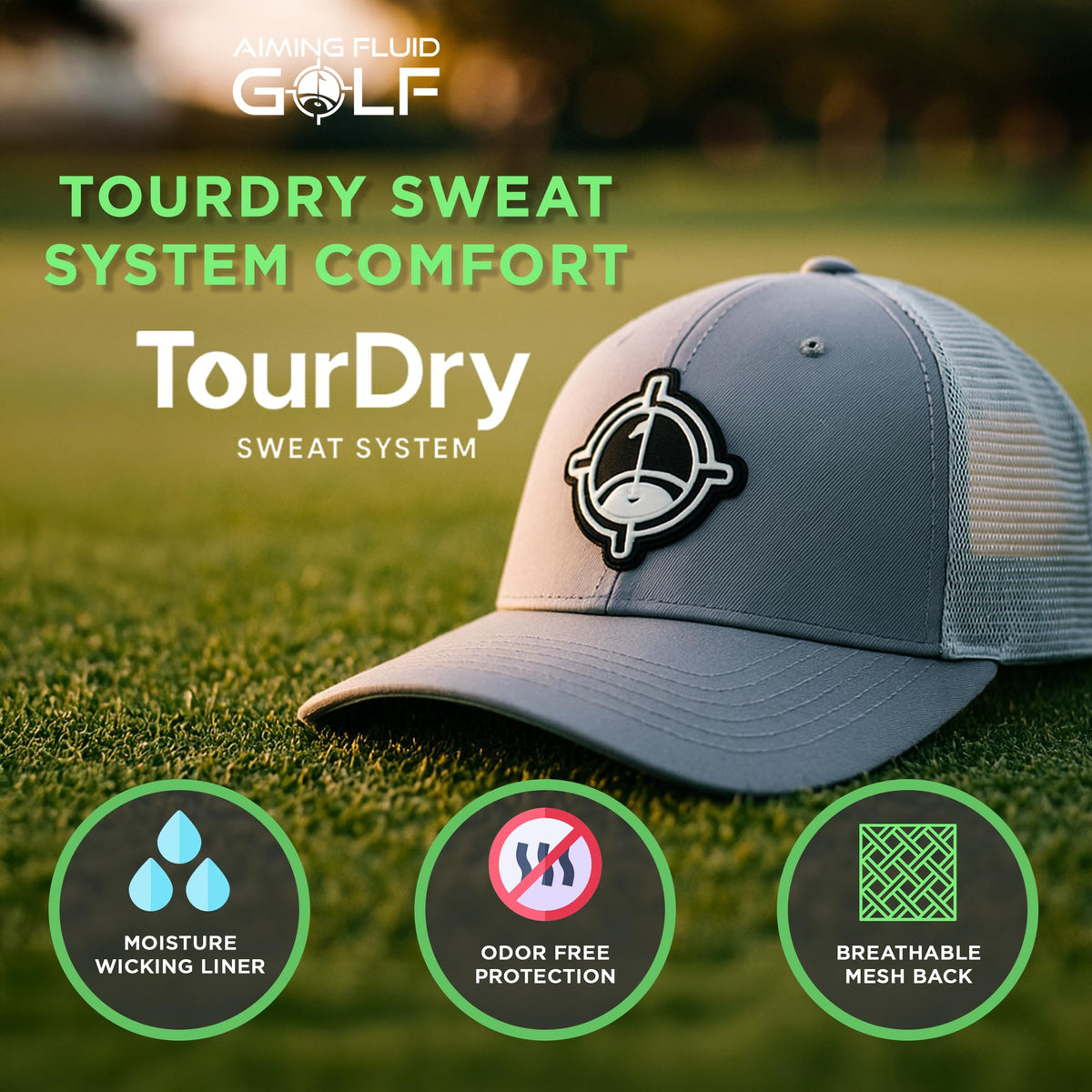 Aiming Fluid Golf Performance Hat (TourDry™ System)