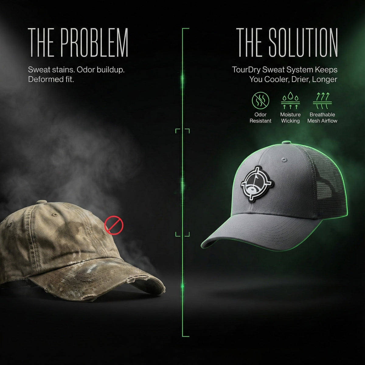 Aiming Fluid Golf Performance Hat (TourDry™ System)